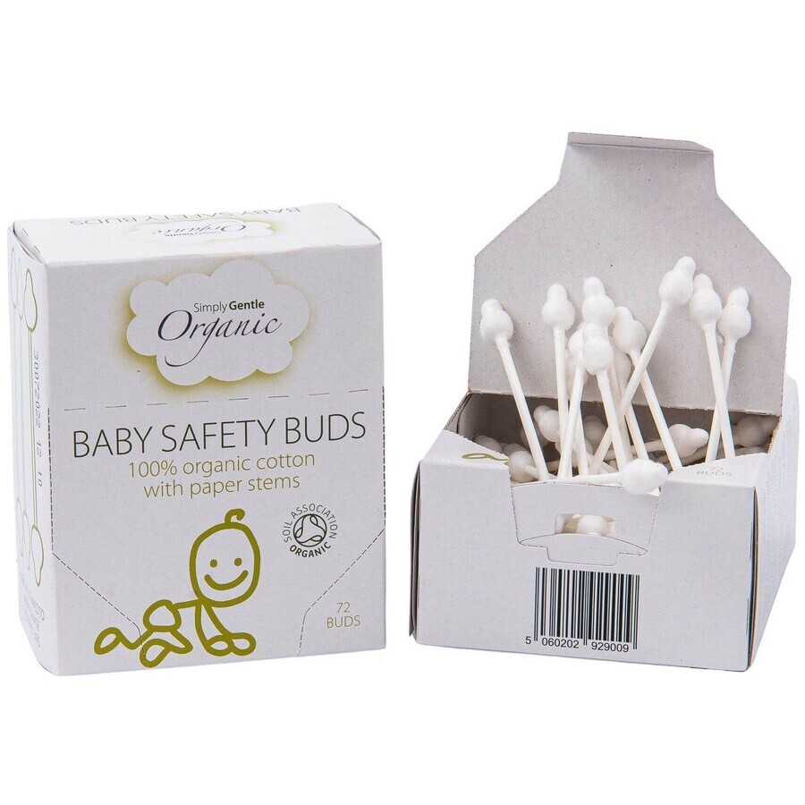 Simply Gentle Buds coton bio Buds pour enfants 72 pcs