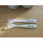 Beaba Prima cuchara de silicona con caja Gris 2 pcs