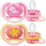 Philips Avent Soother Ultra Soother Ultra air pastello, 6-18m, bambina, 2 pz.