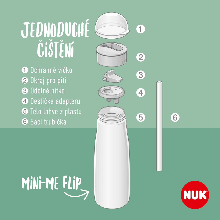 Nuk Mini-Me PP Flip Bottle green 450 ml