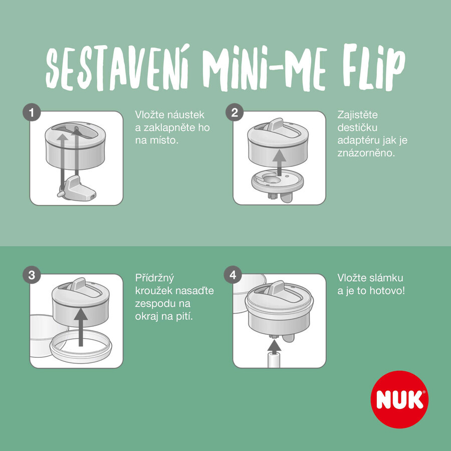 Nuk Mini-Me PP Flip Bottle green 450 ml