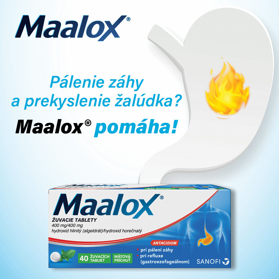 Maalox masticable 40 comprimidos