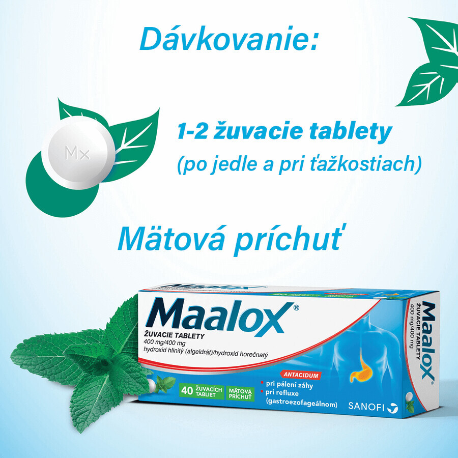 Maalox masticable 40 comprimidos