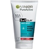 Garnier Skin Naturals Scrub de curățare pur 3 în 1, 150 ml