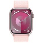 Apple Watch Series 9 GPS 45mm aluminum case with sport strap, pink