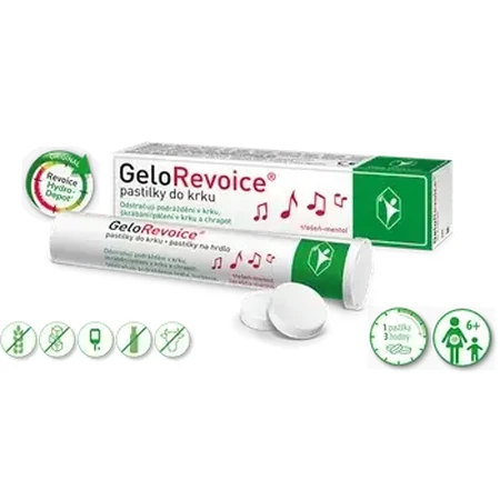 GeloRevoice pastillas garganta cereza-mentol, 20 uds.