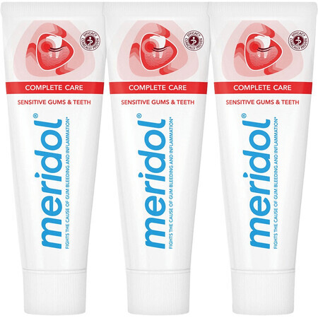 Meridol Complete Care Pasta dentífrica para encías y dientes sensibles 3 x 75 ml