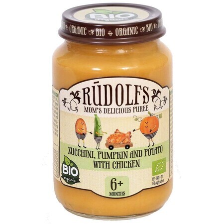 Allnature Rudolfs Biologische courgettes, courgettes, aardappelen met kip 190 g