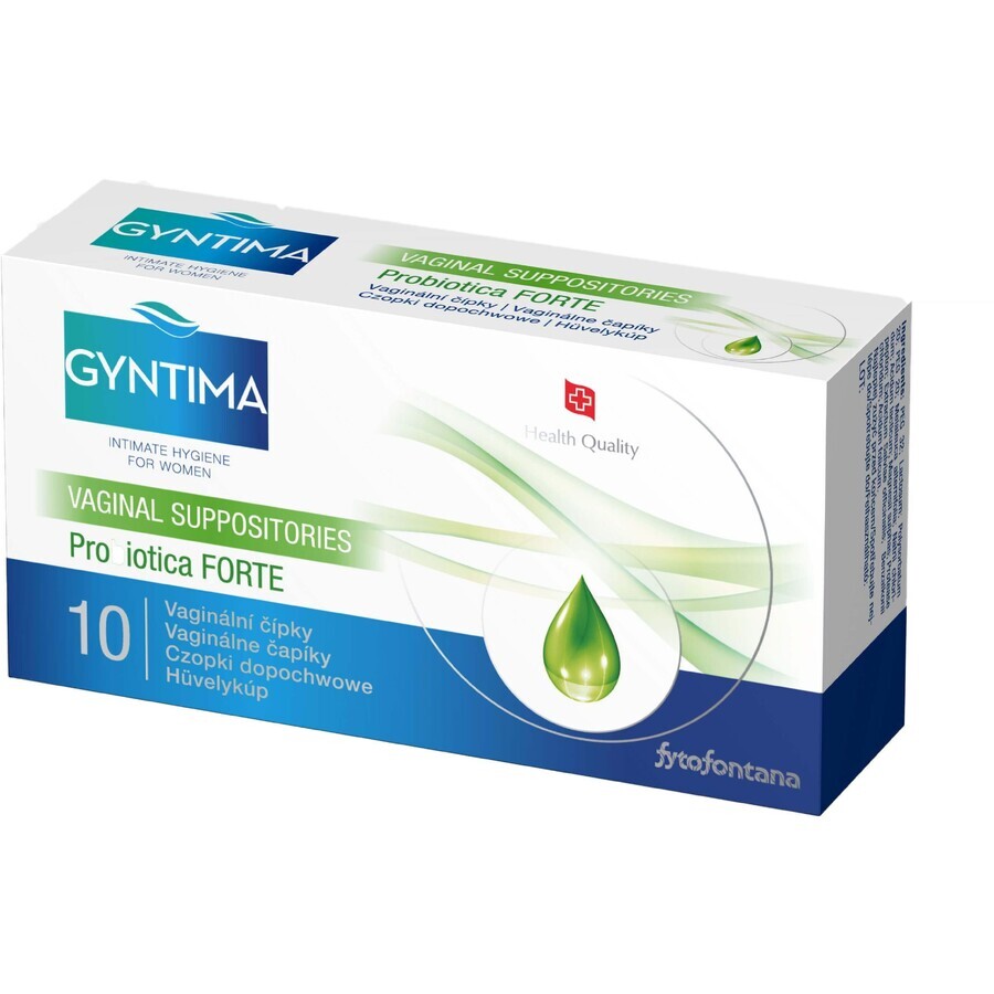 Fytofontana Gyntima Supositorios vaginales Probiotica Forte 10 unid.