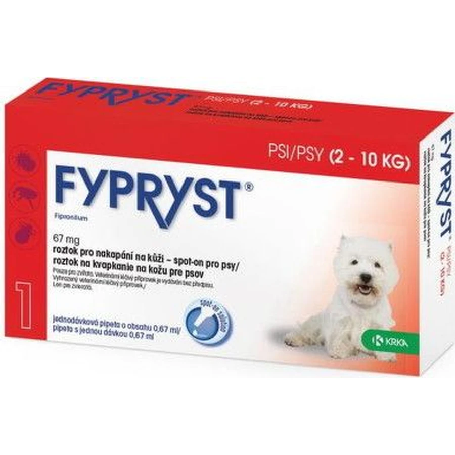 Fypryst Perros 2-10 kg Solución de goteo cutáneo para perros 1 ud.
