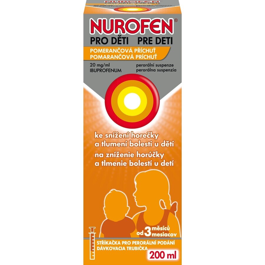 Nurofen für Kinder mit Orangengeschmack 200 ml