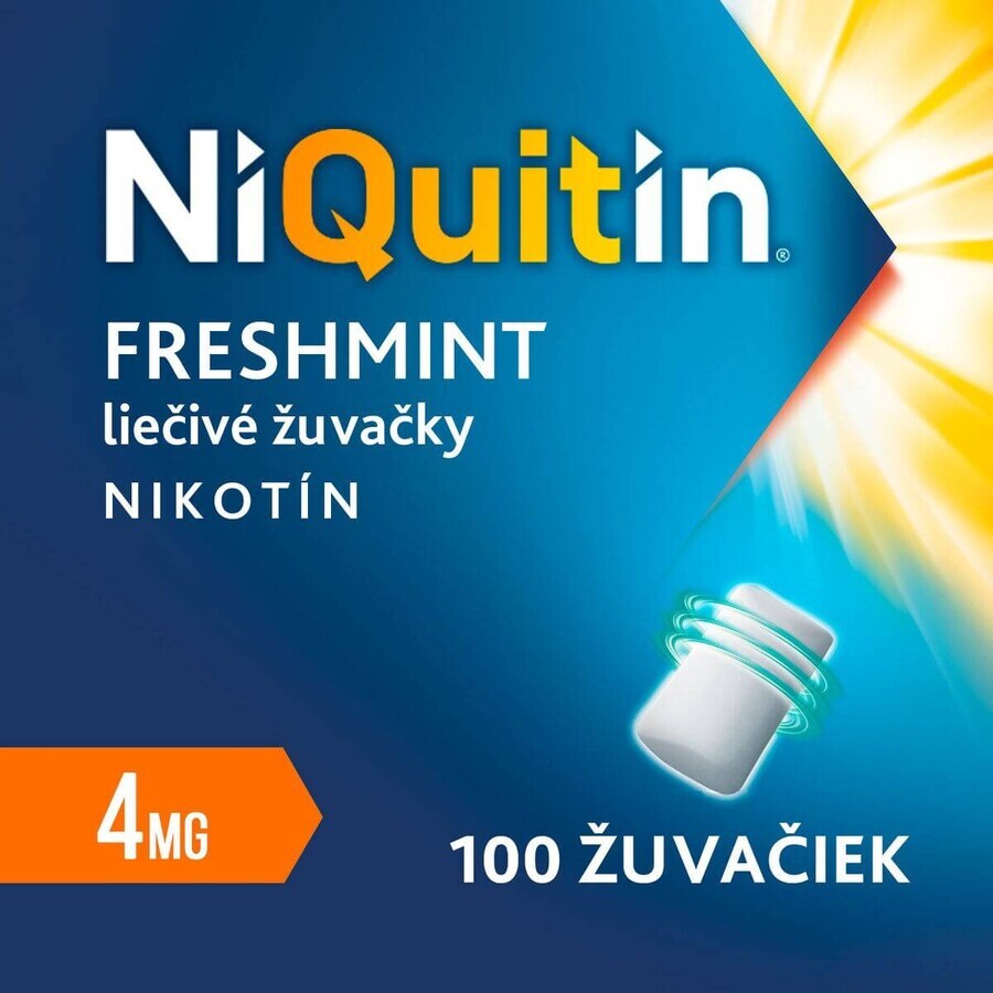 Niquitin Freshmint 4mg medicinal chewing gum 100 pieces