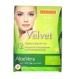 Tiras depilatorias faciales con extracto de aloe vera para piel seca, 12 piezas, Karaver