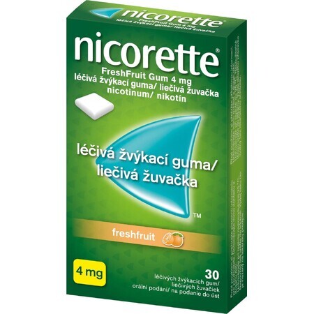 Nicorette ® FreshFruit Gum 4mg, medicinal chewing gum 30 pieces