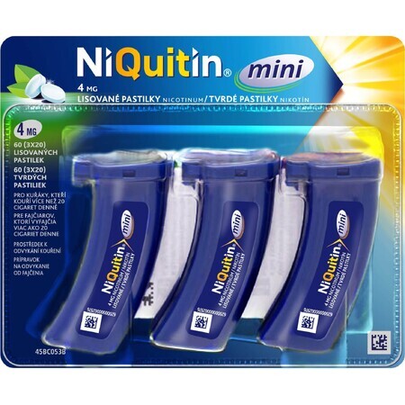 Niquitin mini 4mg comprimidos 3 x 20 comprimidos