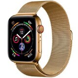 Coteetci magnetic steel strap for Apple Watch 42/44mm gold