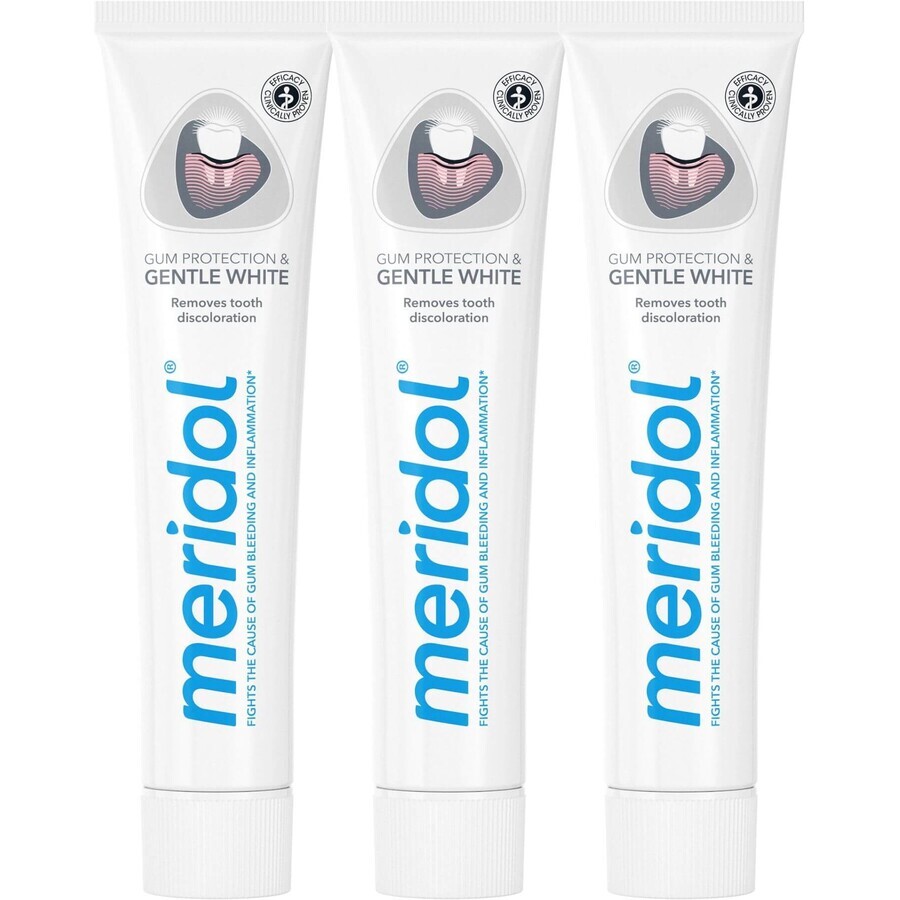 Pasta dentífrica Meridol Gum Protection & Gentle White 3 x 75 ml