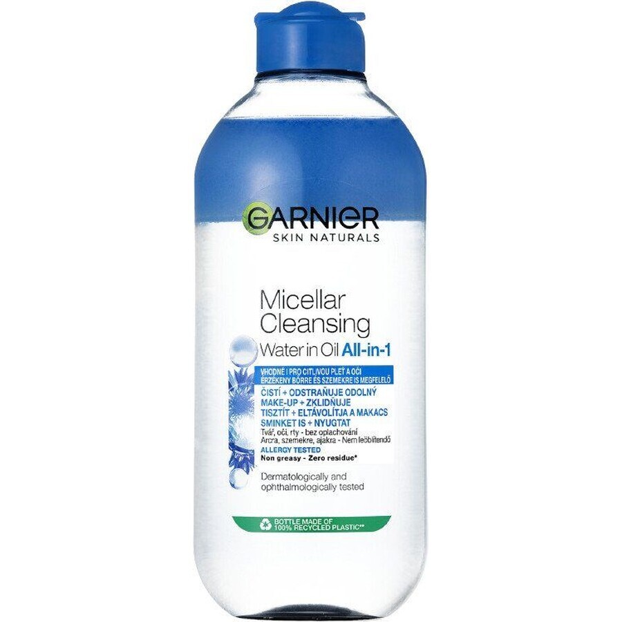 Garnier Skin Naturals apă micelară hrănitoare bifazică pentru ochi sensibili, 400 ml