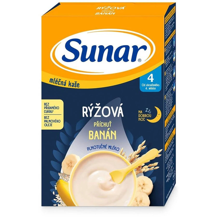 Sunar Buenas Noches Papilla de arroz con leche y plátano 210 g