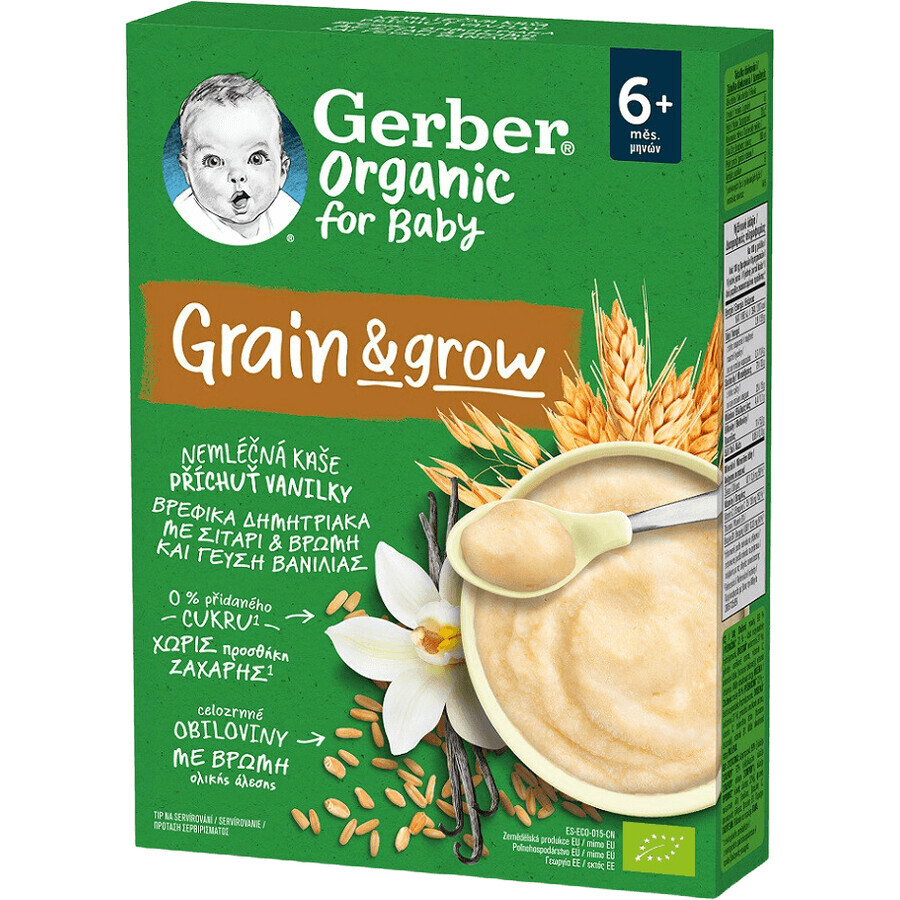 Gerber Organic Porridge bio sans produits laitiers à la vanille 200 g