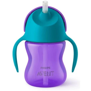 Philips Avent Kubek ze słomką od 9 miesiąca z uchwytami dla dziewczynki 200 ml