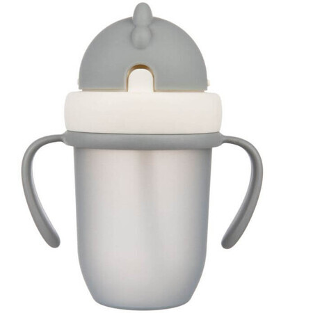 Canpol baby sippy cup with silicone straw Matt gray 210 ml