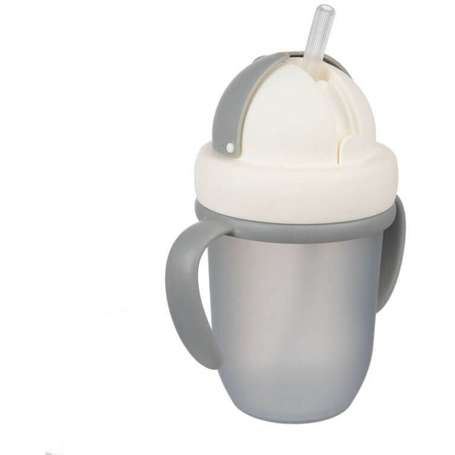 Canpol baby sippy cup with silicone straw Matt gray 210 ml