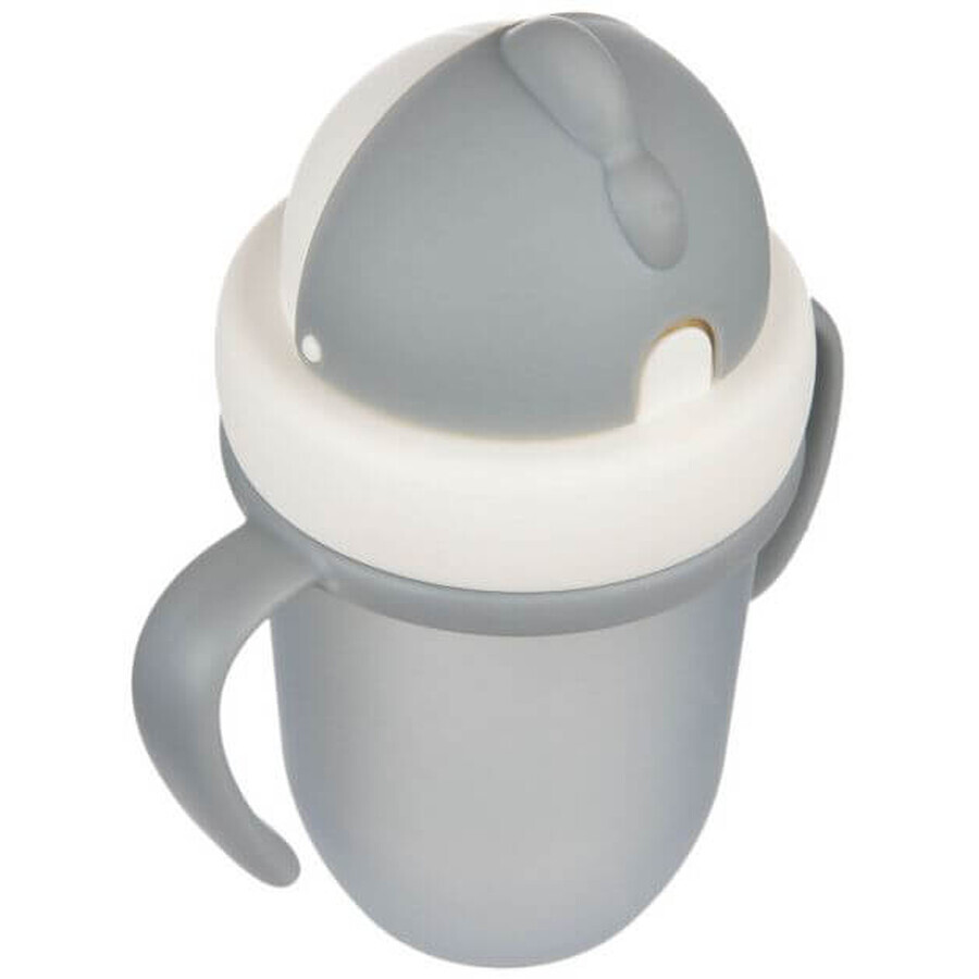 Canpol baby sippy cup with silicone straw Matt gray 210 ml