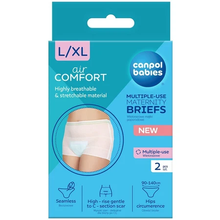 Canpol babies Elastischer Umstandsslip - Postpartum L/XL, 2 Stück