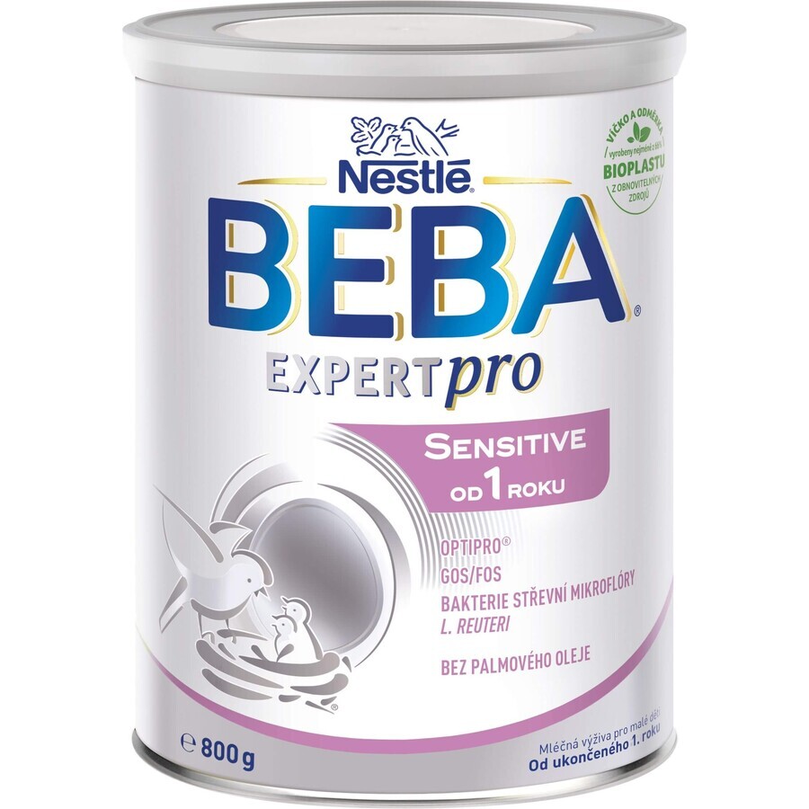 Nestlé Beba EXPERTpro Sensitive, leche maternizada para niños pequeños a partir de 1 año, 800 g