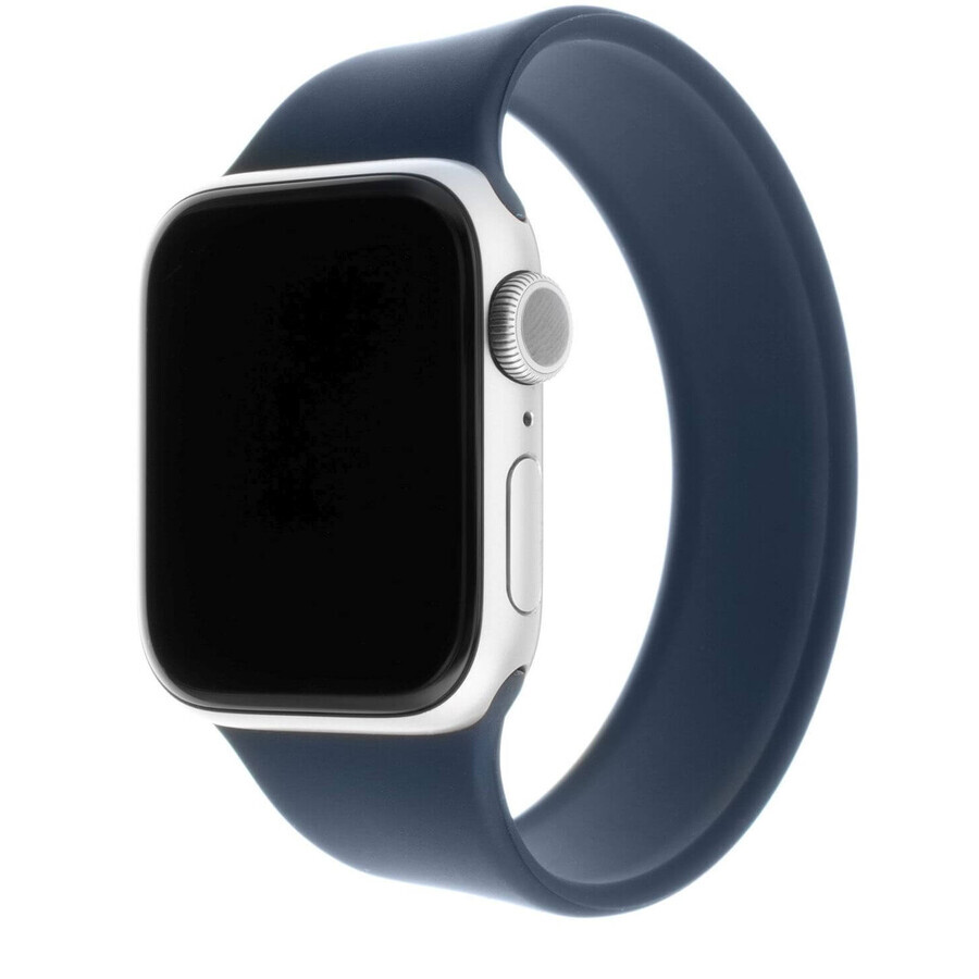 Elastisch siliconen bandje voor Apple Watch 42/44/45mm blauw maat L