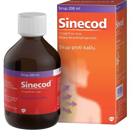 Sinecod dry and irritating cough syrup 200 ml