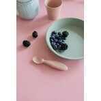 Assiette et bol BIBS avec couvercle - Blush 3 pcs