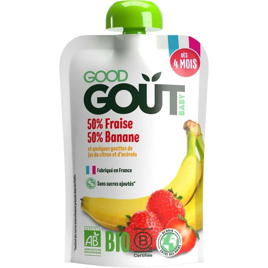 Good Goût Fresas bio con plátano 120 g