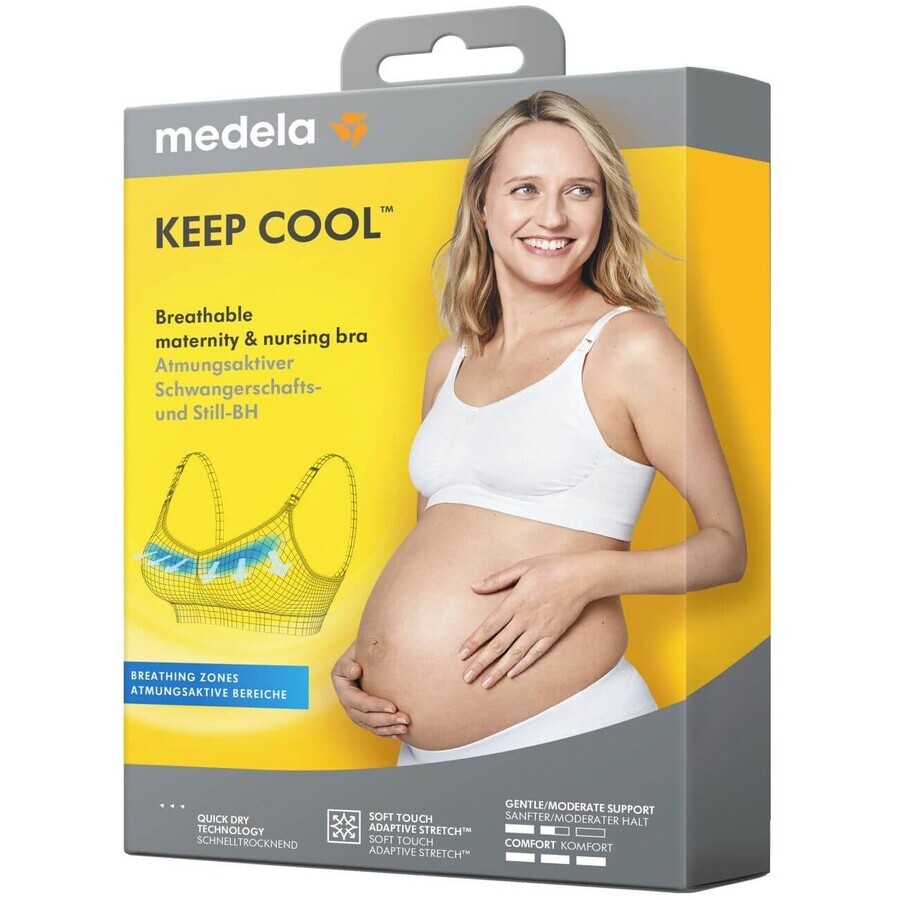 Sujetador de maternidad y lactancia Medela Keep Cool, negro L