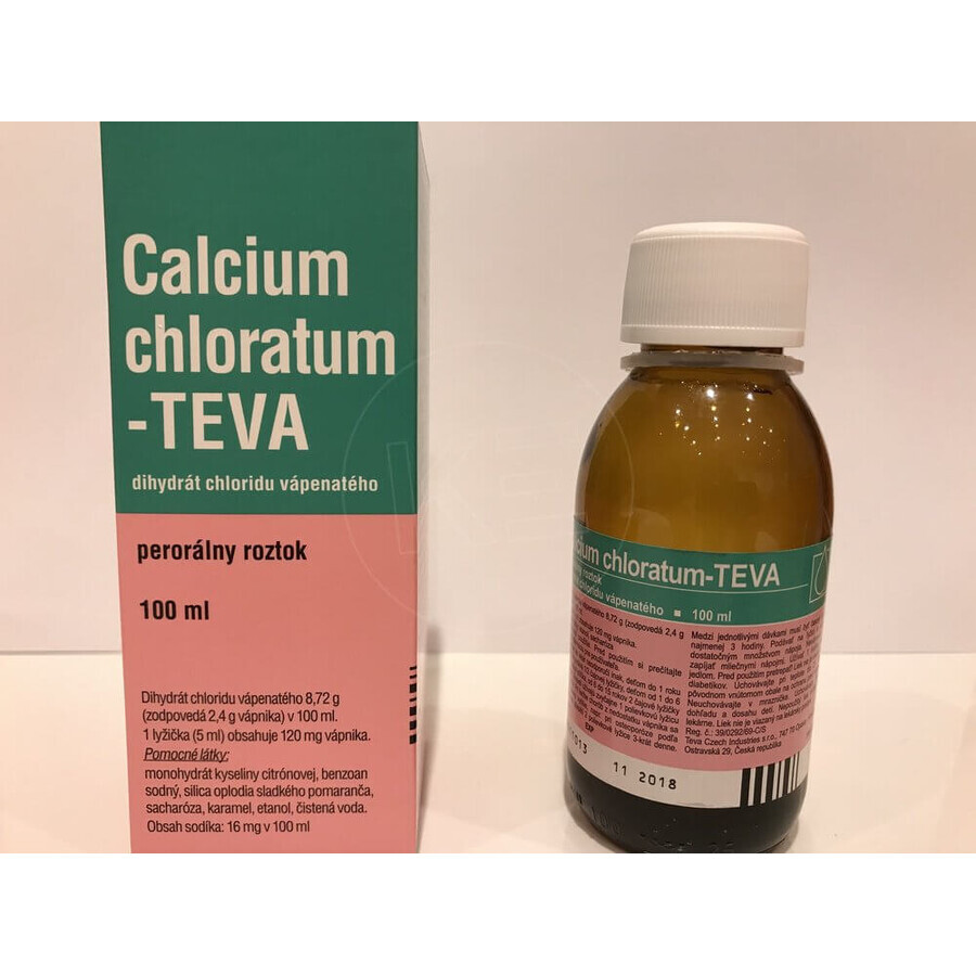 Calcium Chloratum - Teva, solución oral 100 ml