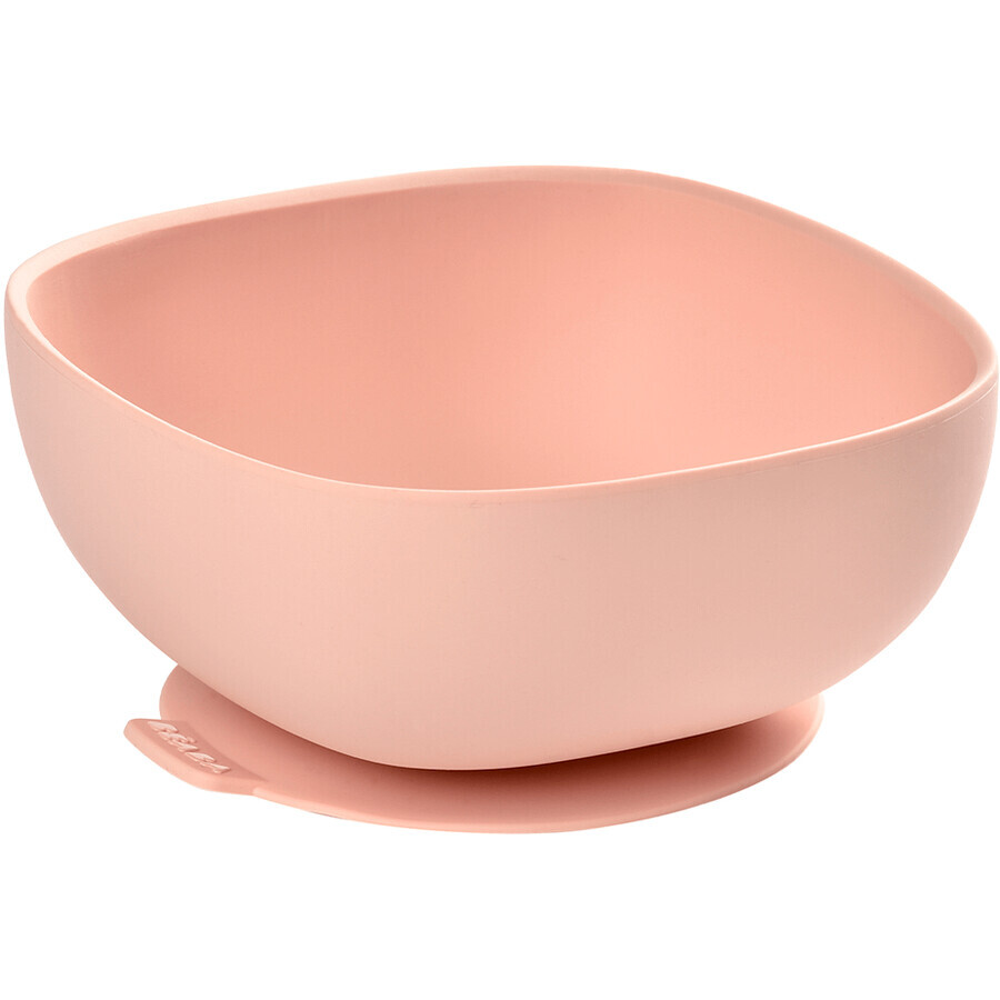 Beaba Bol de silicona con ventosa Rosa