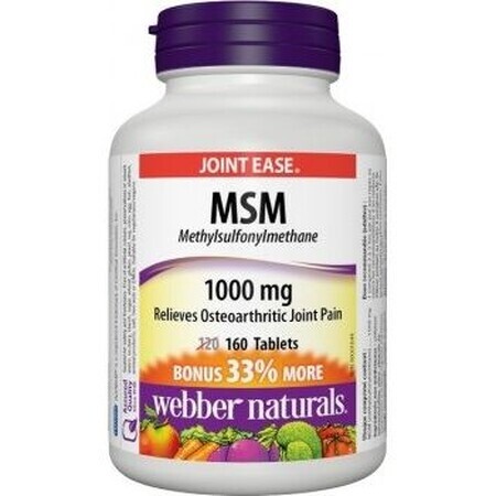 Webber Naturals MSM 1000 mg BONUS 160 Tabletten