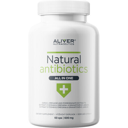 Aliver Nutraceutics Antibióticos naturales, antibiótico natural 60 cápsulas