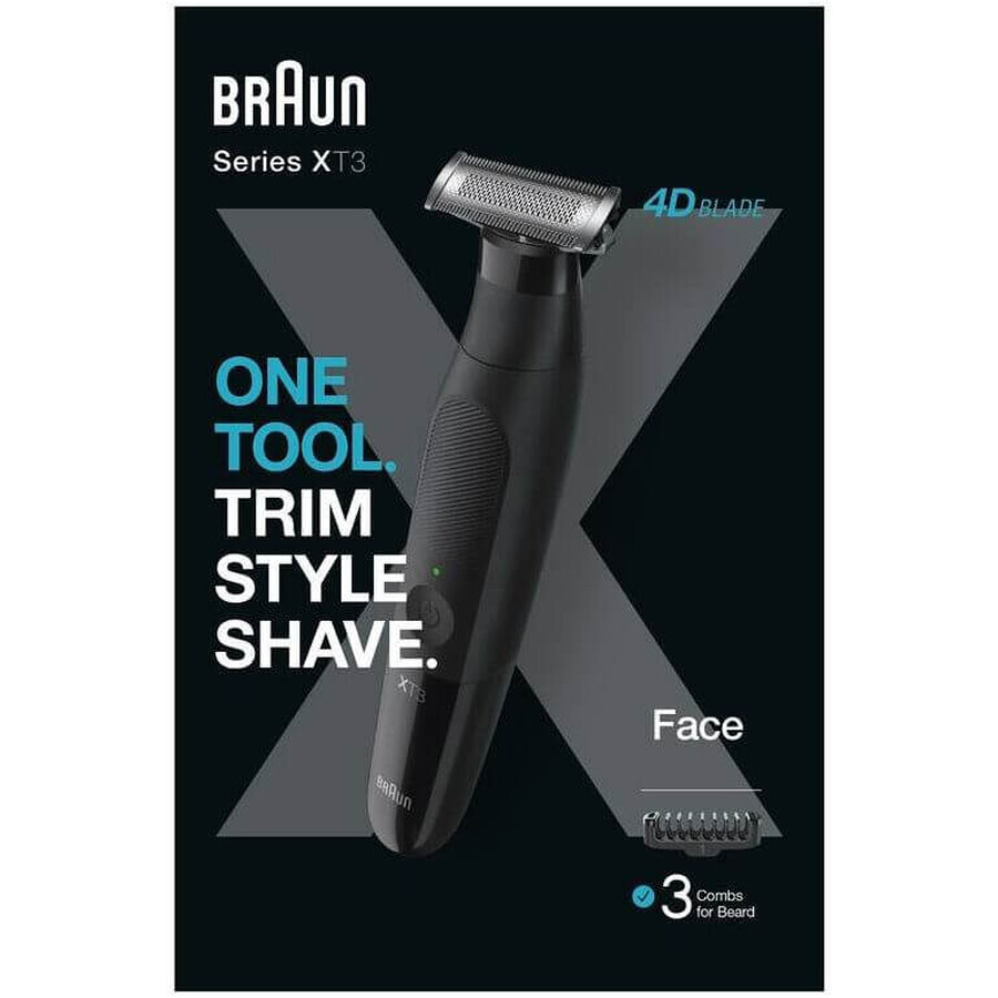 Tondeuse à barbe Braun X Series XT3100 pour l'épilation du visage