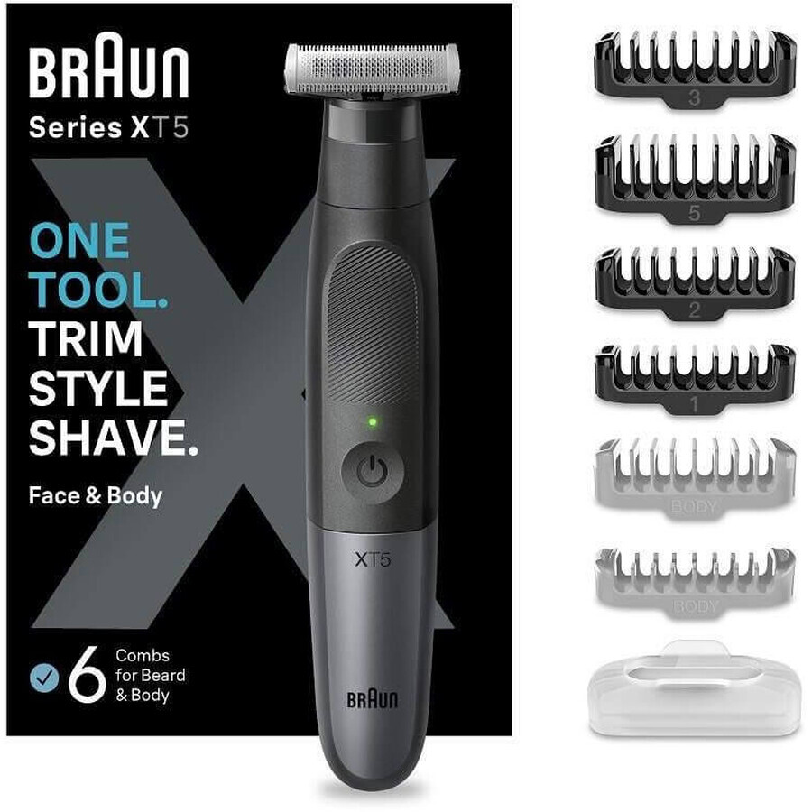 Braun X Series Hybrid XT5200 Elektrische gezichts- en lichaamstrimmer voor mannen Braun X Series Hybrid XT5200