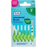 TePe Cepillos interdentales tamaño 5 verde 0,8 mm, caja de papel 6 unid.