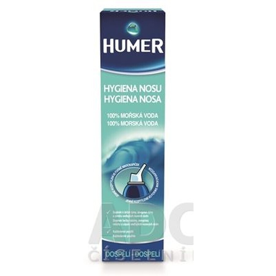 HUMER IGIENA NASALĂ Spray nazal 100% apă de mare, pentru adulți, 1x150 ml 150 ml