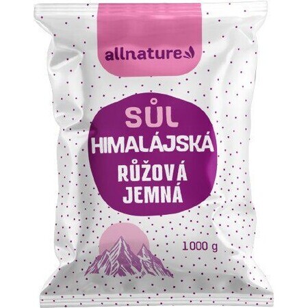 Allnature Himalaya fijn roze zout, 1000 g