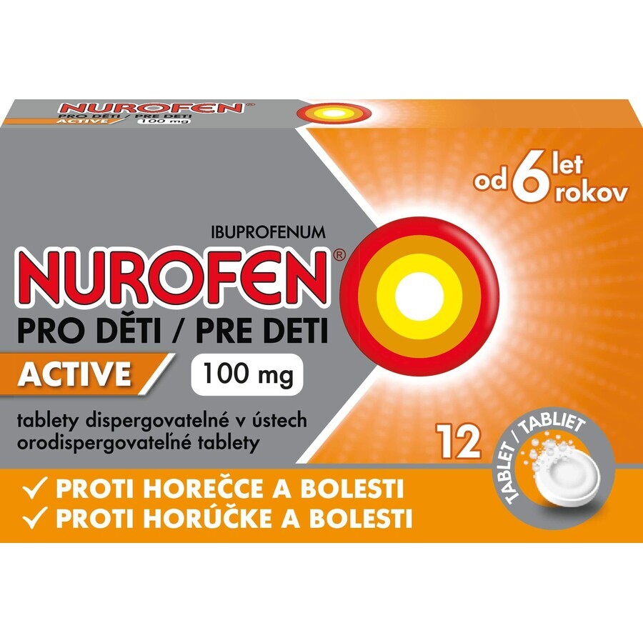 Nurofen voor kinderen Actieve tabletten 100 mg 1 x 12 tabletten