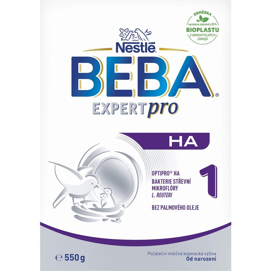 Nestlé Beba Expertpro HA 1, formulă pentru sugari, de la naștere, 550 g