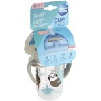 Canpol baby Non-flowing straw cup with weight 6m+ Exotic animals gray 270 ml