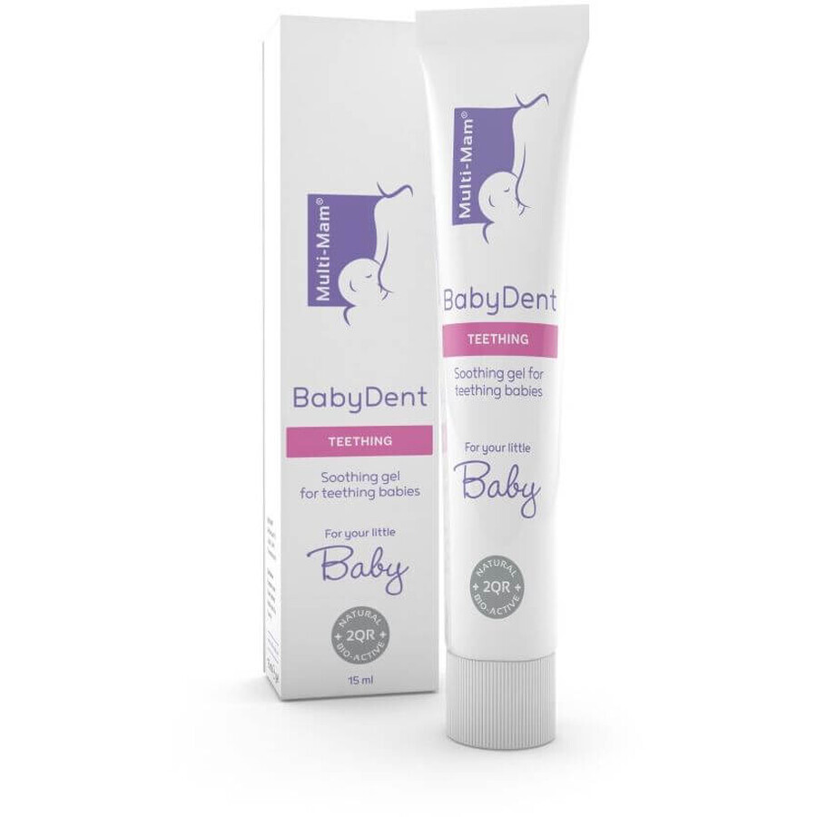 Multi-Mam BabyDent Gel de dentición bioadhesivo, 15 ml