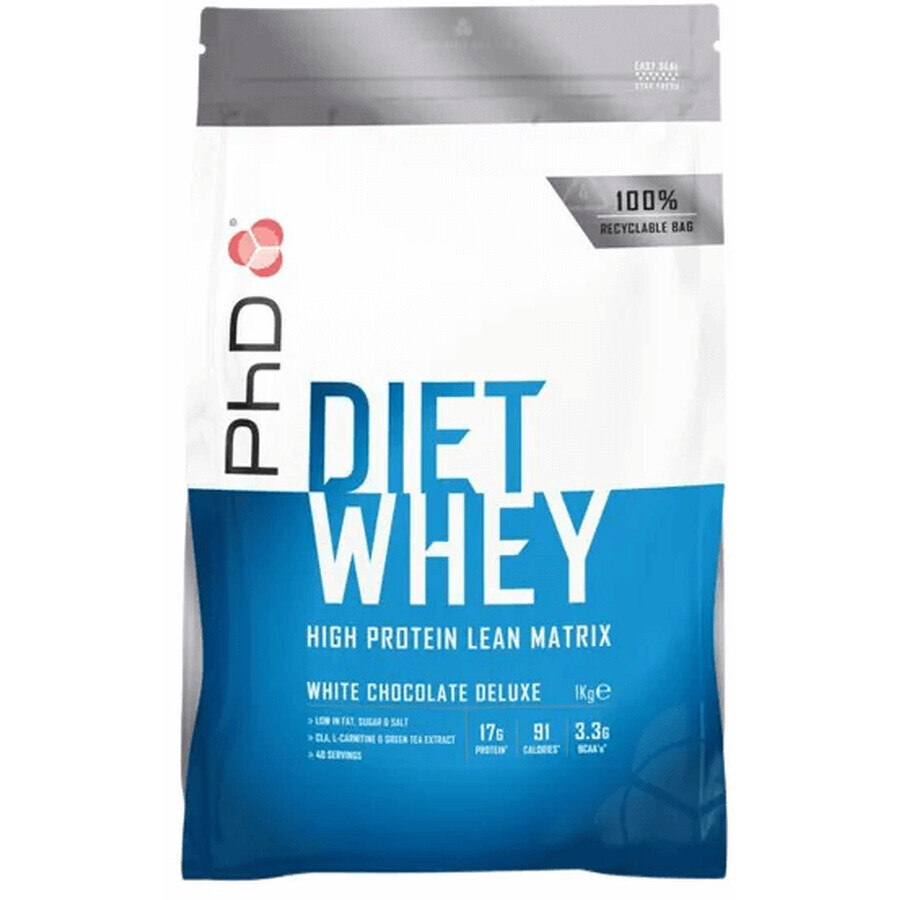 PhD Nutrition Diet Whey Suero de leche Chocolate blanco 1 kg