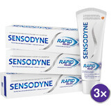 Sensodyne Dentifricio per denti sensibili Rapid 3 x 75 ml